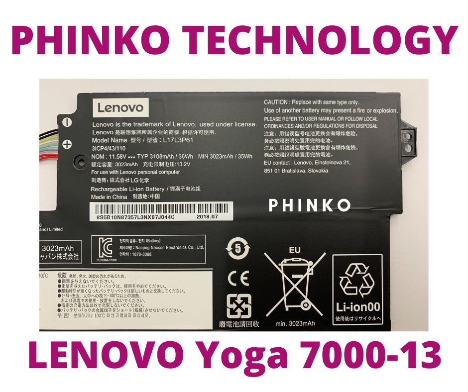 Battery for Lenovo Yoga 320-11 520-12 720-12IKB 7000-13 L17L3P61 L17M3P61