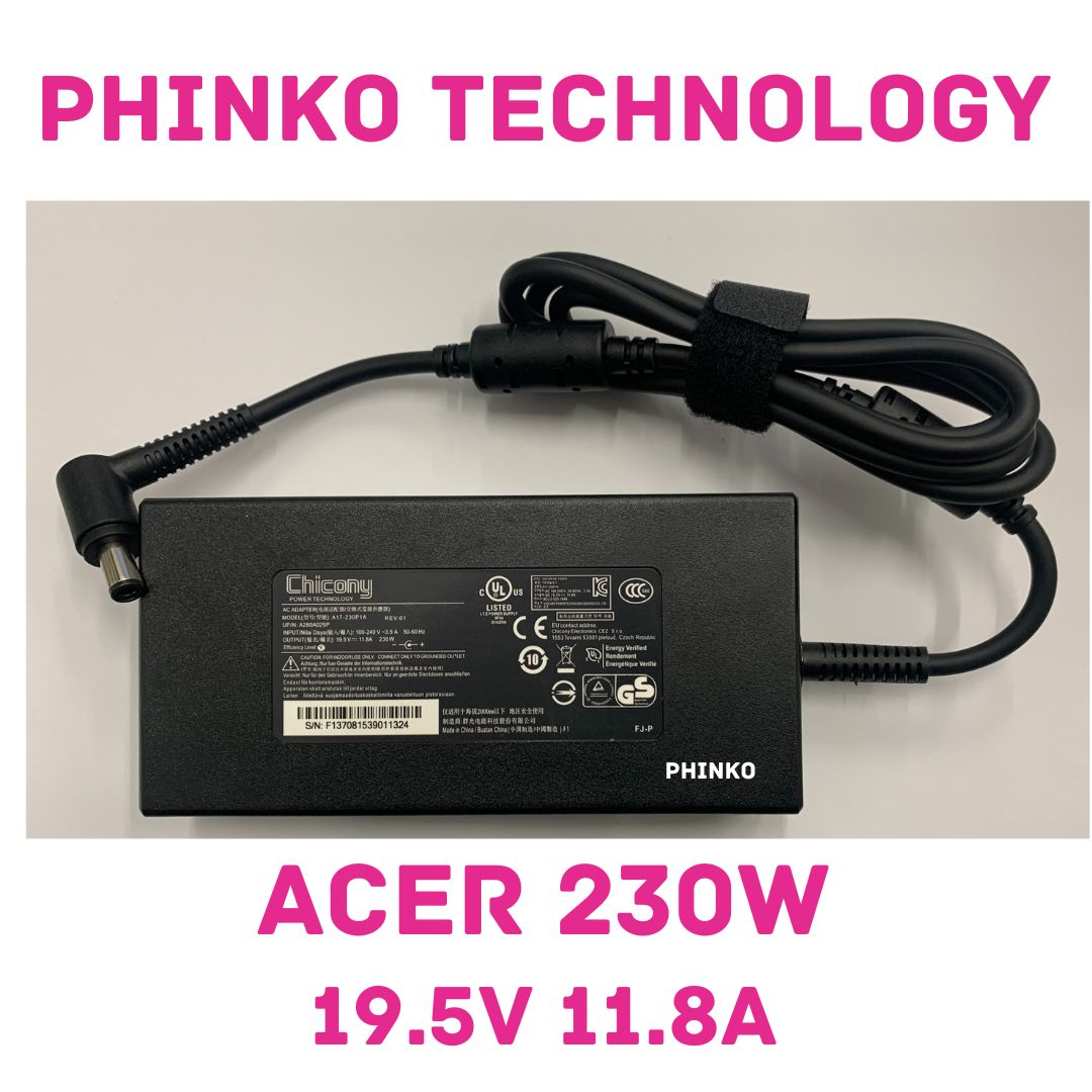 19.5V 11.8A Laptop Ac Adapter Charger for Acer Predator Helios 500 PH517-51-79BY