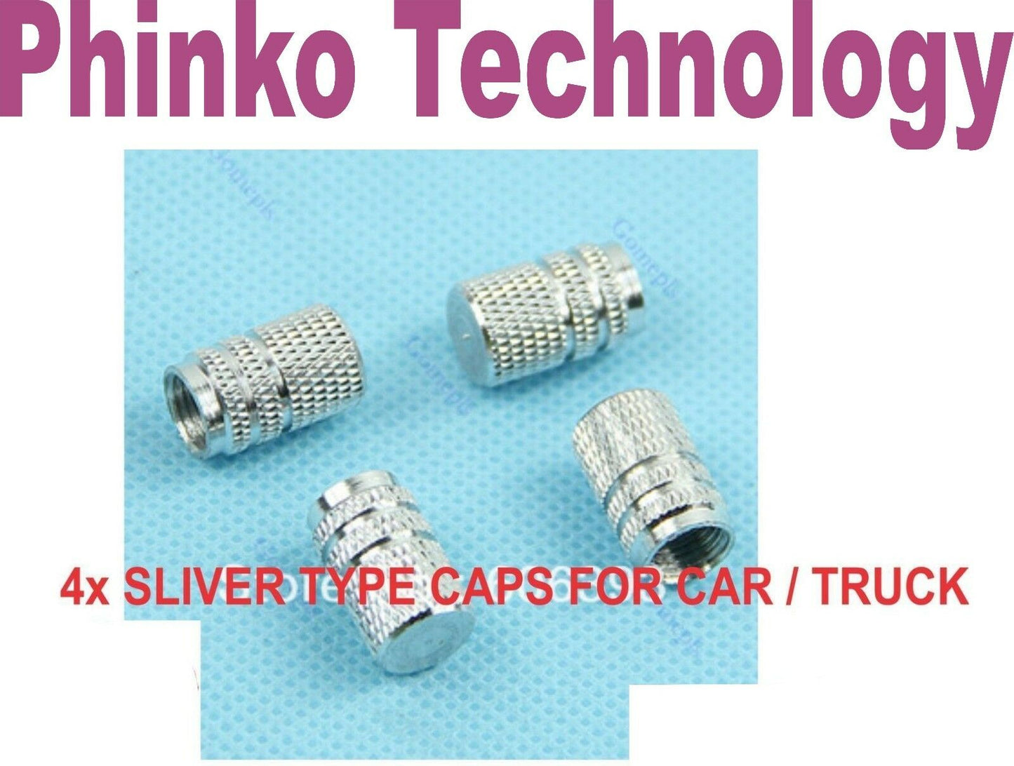 4X Sliver Wheel Tyre Tire Valve Stems Air Dust Cover Screw Caps for Car and Bike