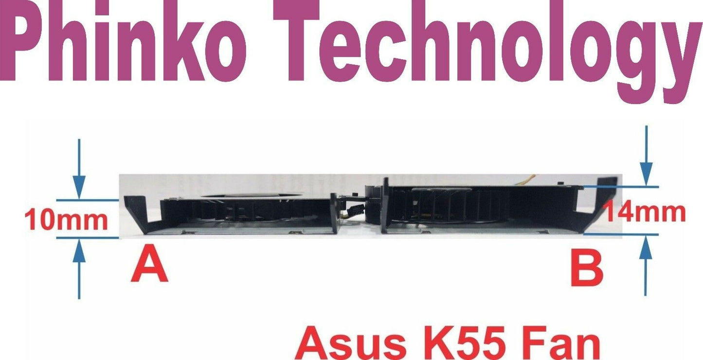 CPU Cooling Fan ASUS K55 K55A K55X K55V K55VD X55A X55U X55C X55SA F55 Intel