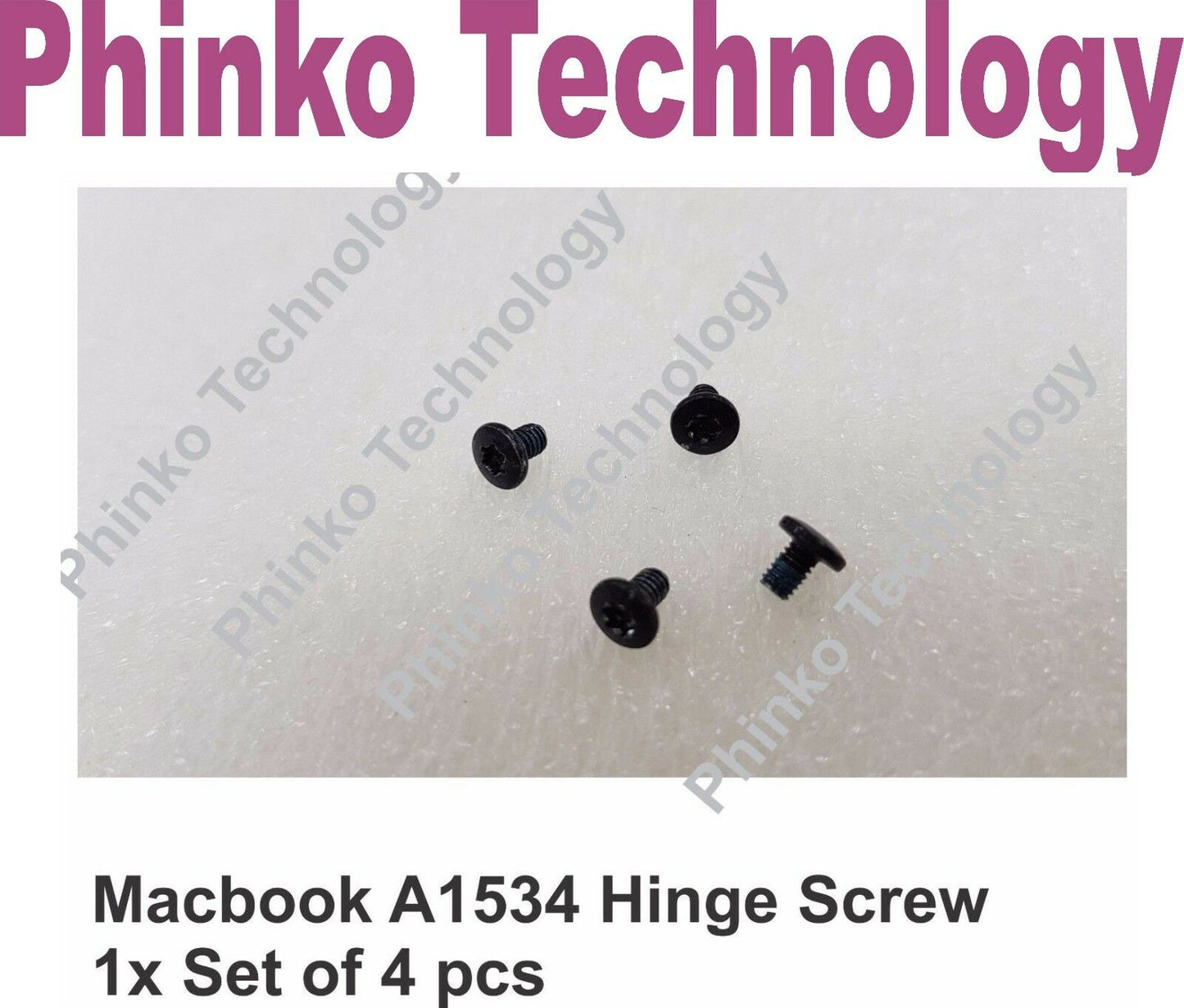 1xSet of 4pcs Black Hinge Screws For Macbook Pro 12" Retina A1534