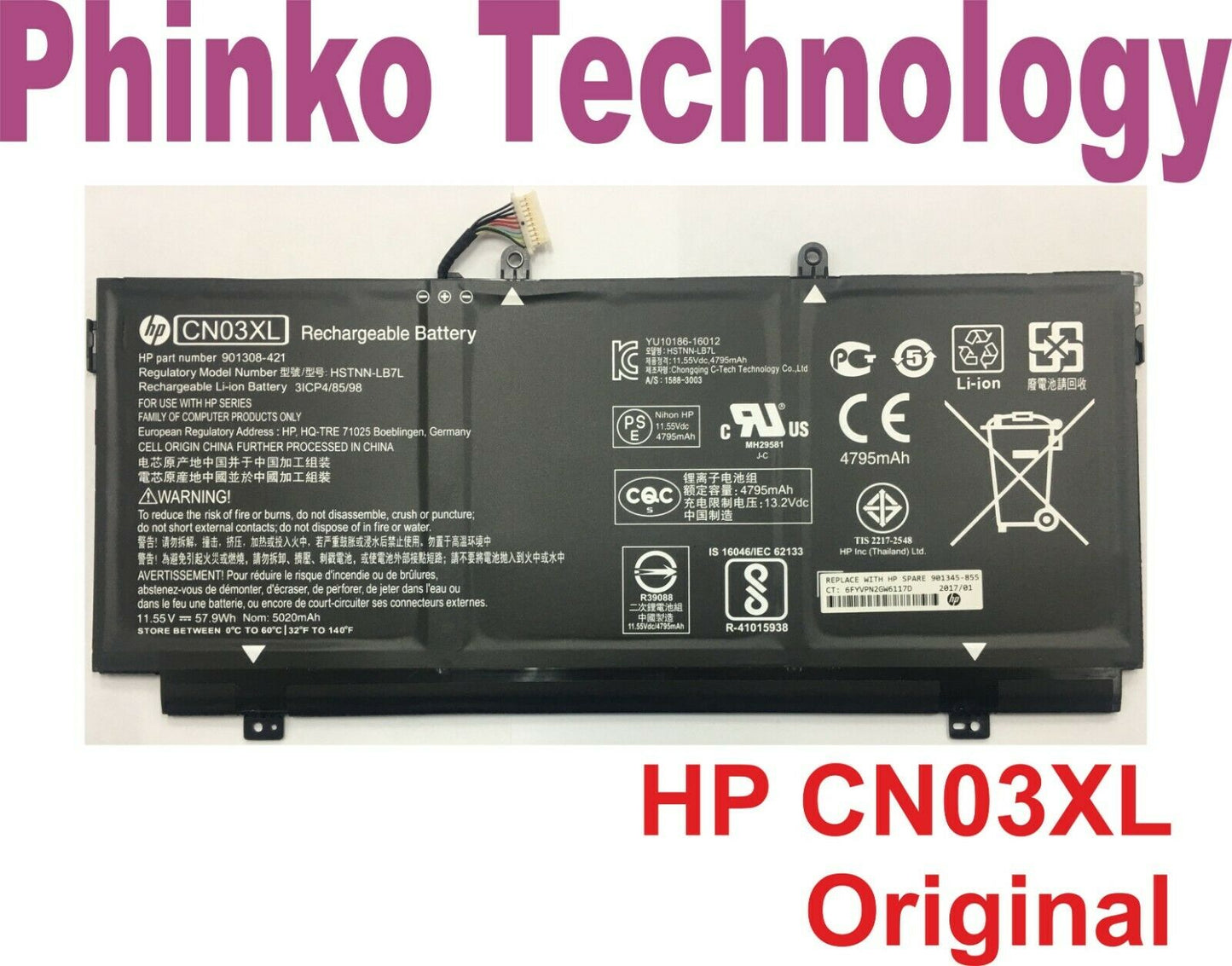 NEW Genuine Original Battery for HP Spectre X360 13-AC 13-AB 13-W CN03XL