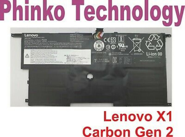 NEW Battery Lenovo ThinkPad X1 Carbon Gen 2 45N1701 45N1702 45N1703 45Wh 2014