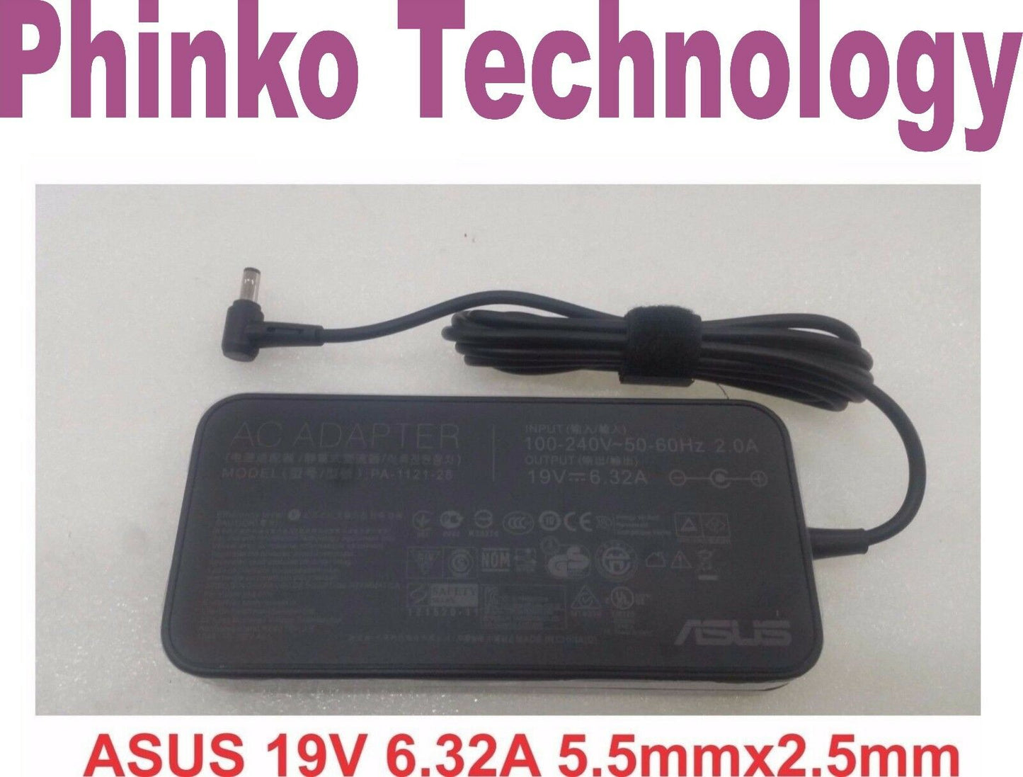 TYPE 2 - Original 19V 6.32A 120W Charger for ASUS PA-1121-28 5.5mmx2.5mm