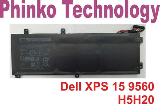 Battery for Dell XPS 15 9560 9570 Series H5H20 56Wh