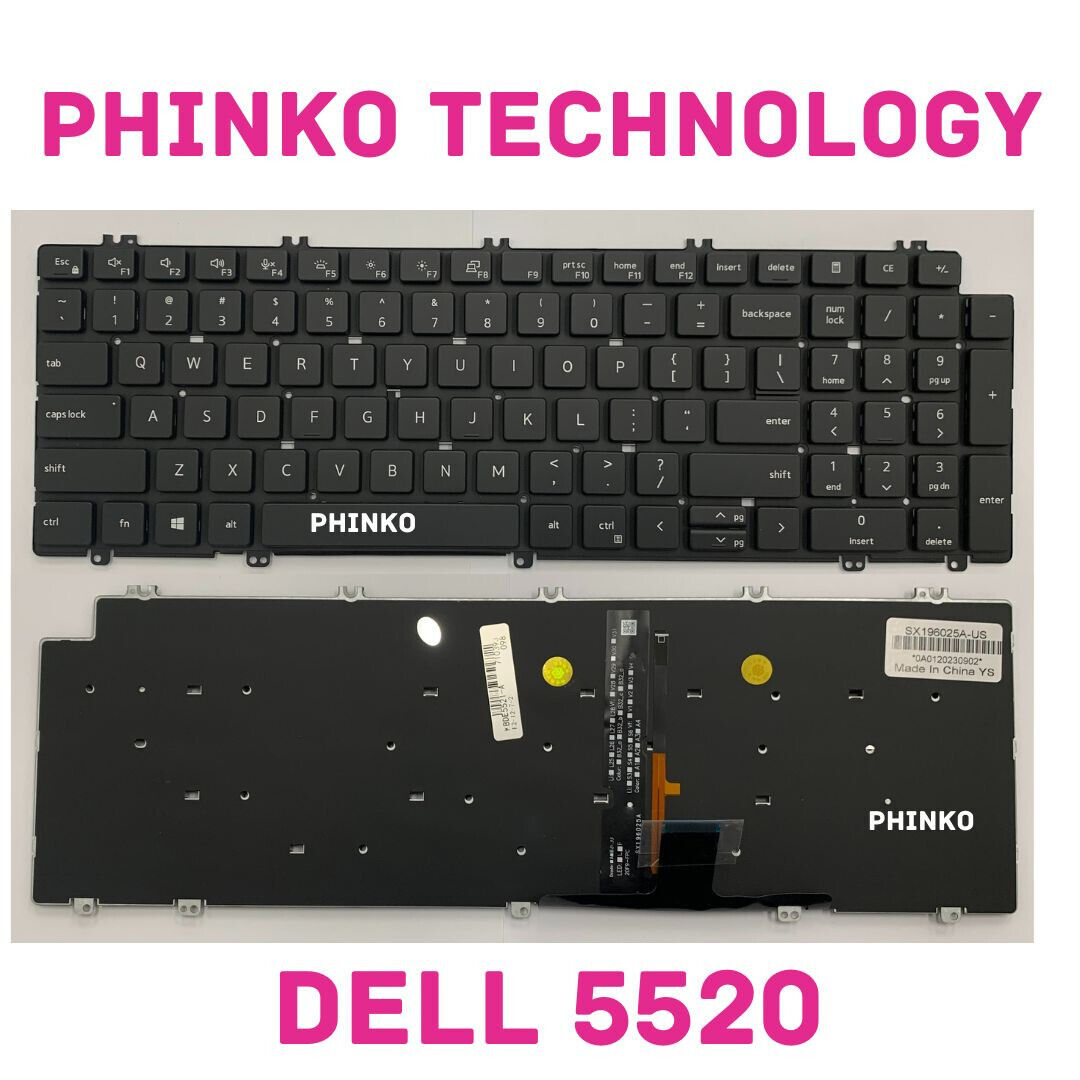 New Dell Latitude 5520 5521 Precision 3560 3561 Keyboard US Backlit N7N16 0N7N16