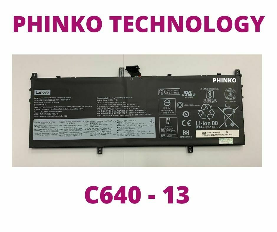 L19D4PD1 L19C4PD1 L19M4PD1 Battery for Lenovo Yoga C640-13IML 5B10U65275
