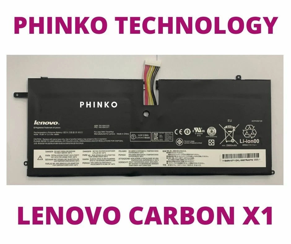 NEW Battery Lenovo ThinkPad X1 Carbon 1st gen 2013 3448 3460 45N1070 45N1071
