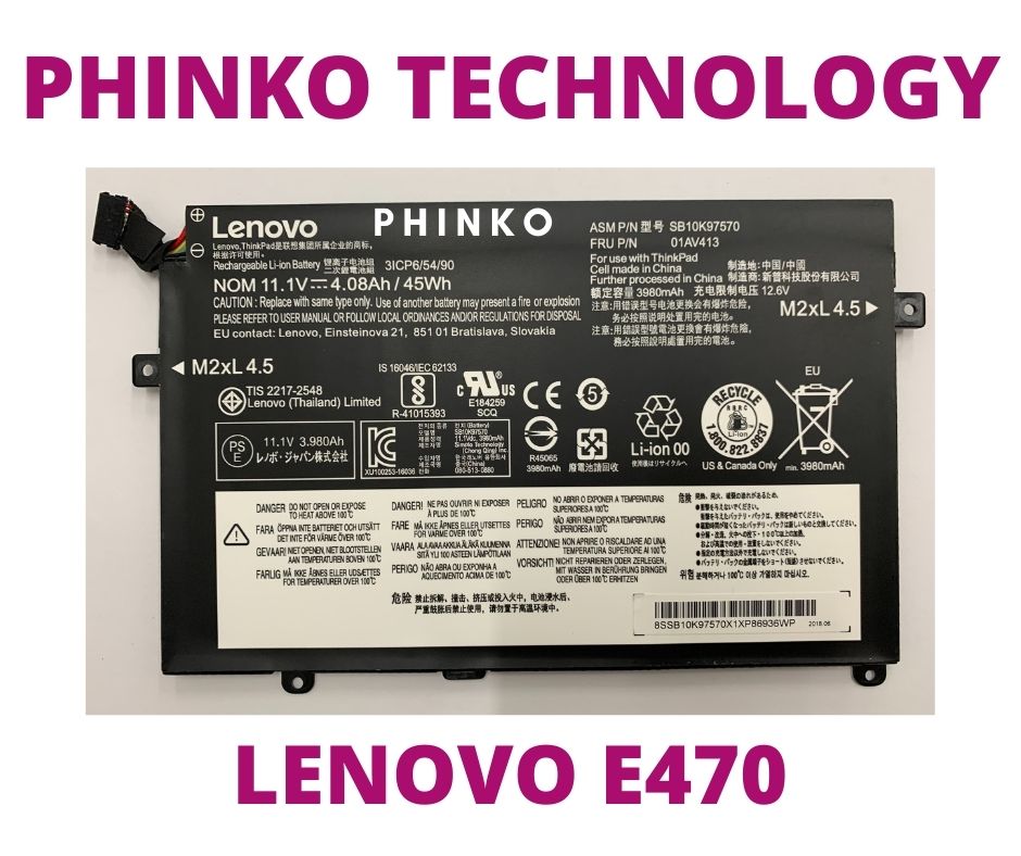 Battery for Lenovo E470 E470C E475 SB10K97568 01AV413 01AV411 01AV412