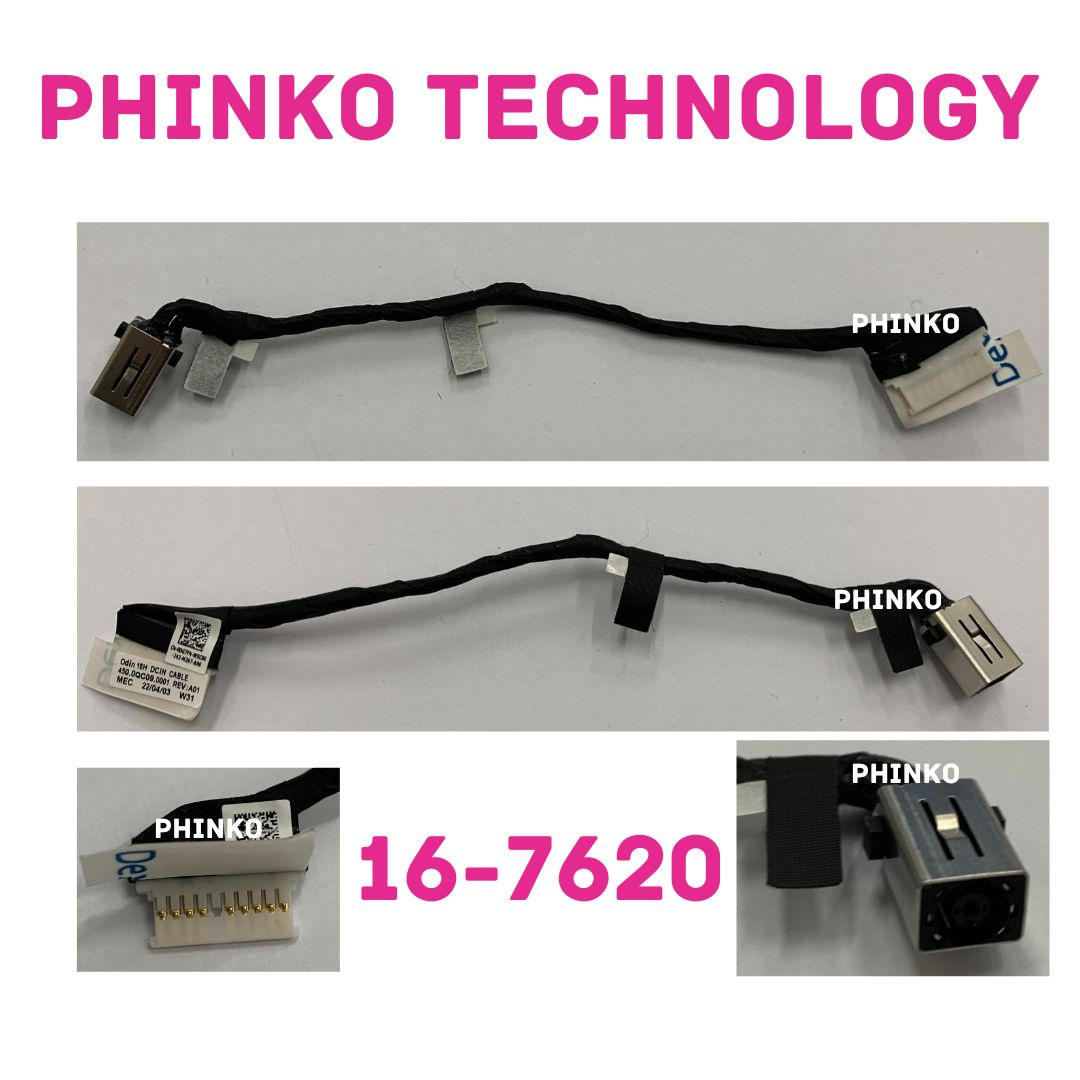 DC Power Jack Dell Inspiron 16 Plus 7620 16-7620 P117F003 P117F004 TYPE : A