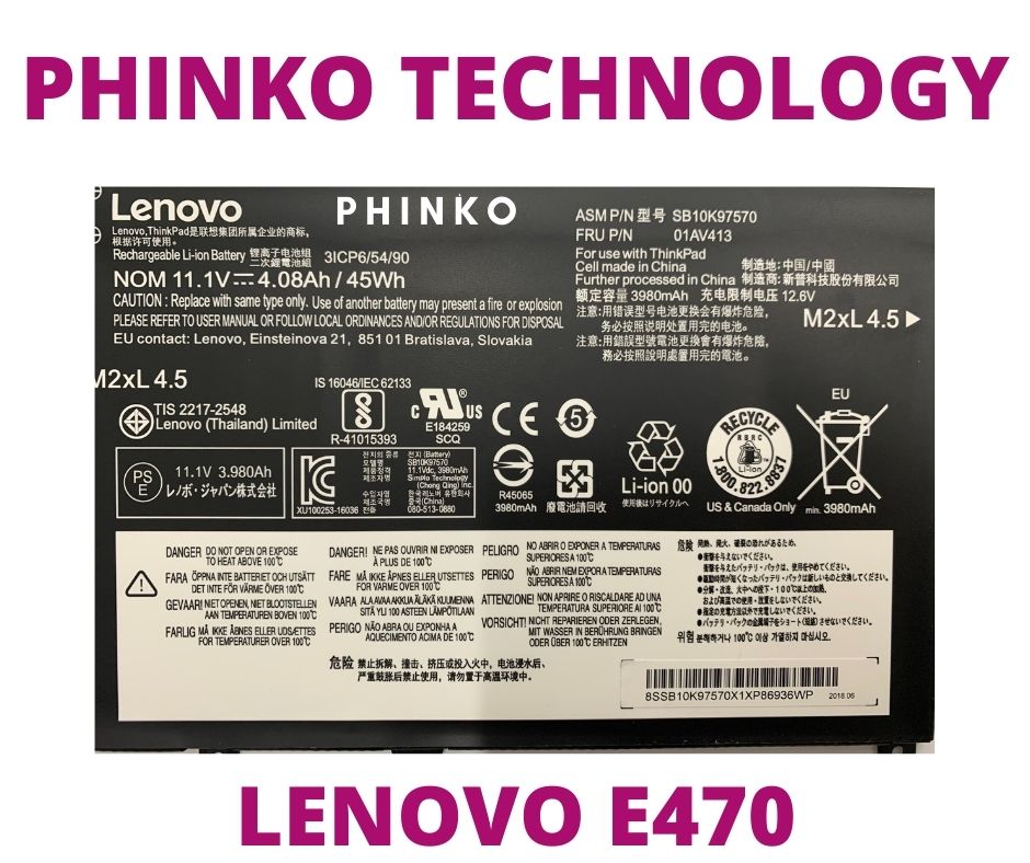 Battery for Lenovo E470 E470C E475 SB10K97568 01AV413 01AV411 01AV412