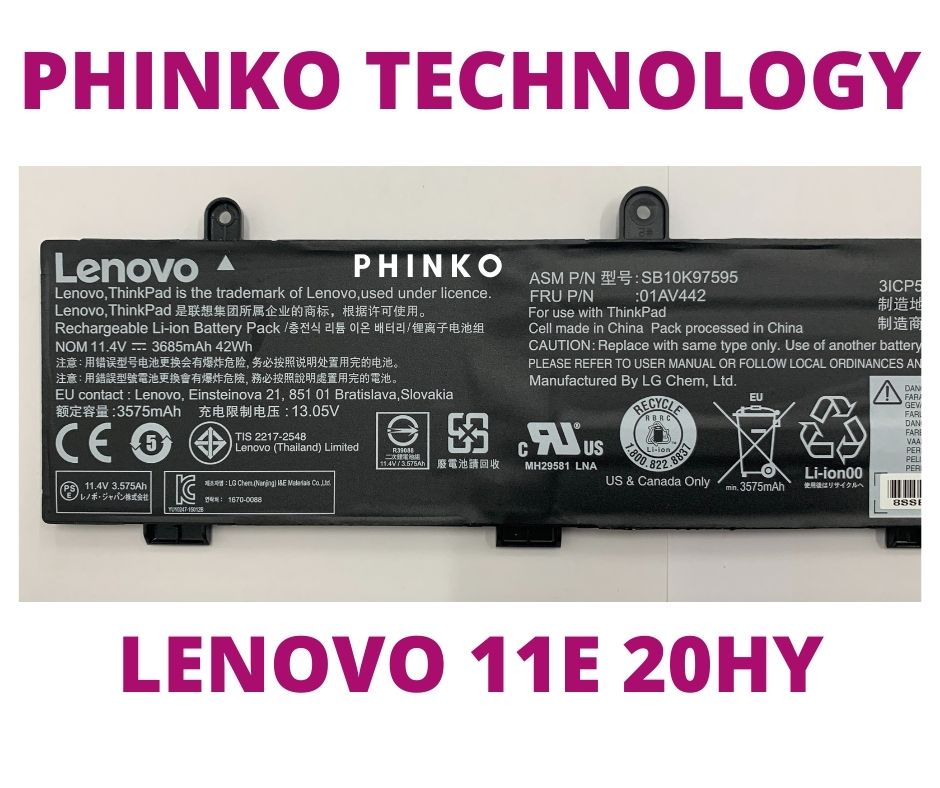 Lenovo Battery ThinkPad 11e 4th Gen Chromebook 20HX 20J0 Yoga 20HW 20HY 01AV442