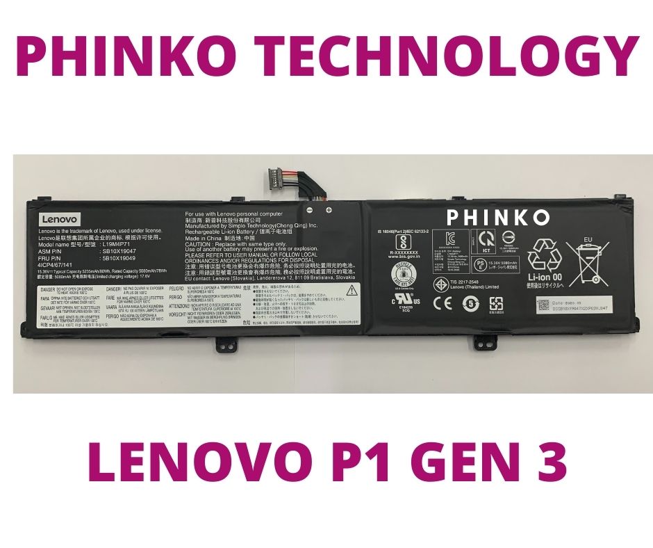 L19C4P71 L19M4P71 Battery For Lenovo ThinkPad P1 x1 Extreme Gen 3 20TH 20TJ