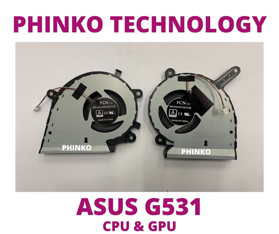 One Pair of CPU GPU Cooling Fans for ASUS ROG Strix G351 G351G G531GT TYPE B