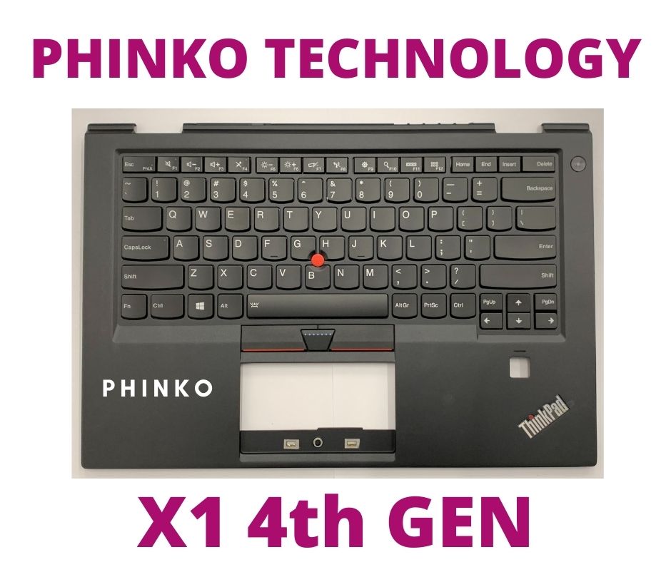 Lenovo ThinkPad X1 Carbon 4th Gen Palmrest Cover Keyboard US Black 01AV154