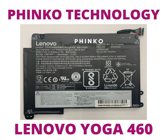 Battery for LENOVO Yoga 460 Series 00HW020 00HW021 SB10F46458 SB10F46459