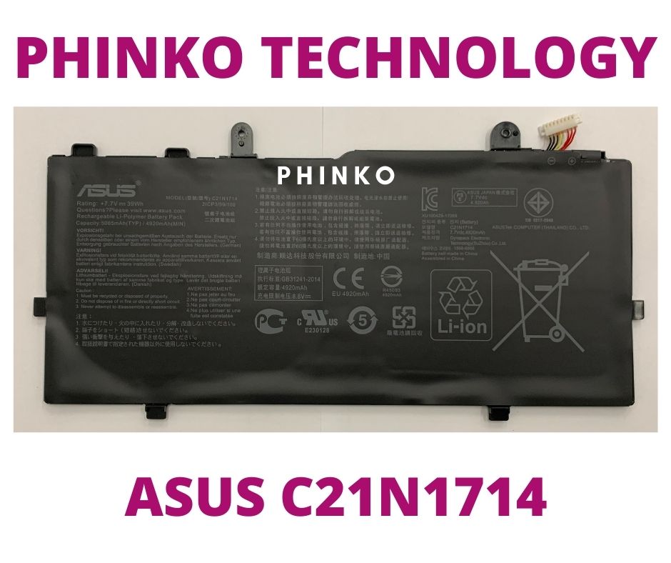 C21N1714 Battery for Asus Vivobook Flip TP401 TP401N 5065mAh 39Wh 7.7V