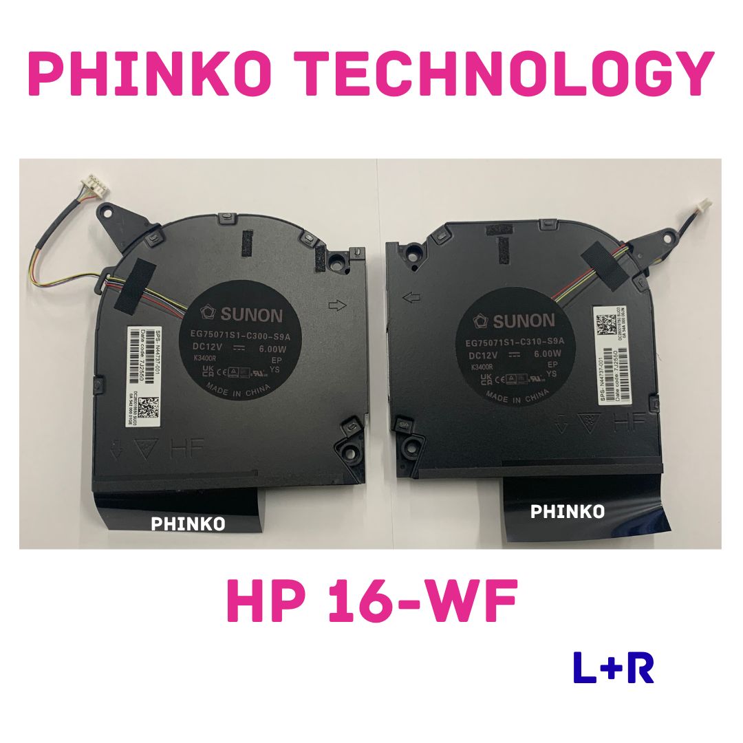 HP OMEN 16-U 16-WF 16-XF TPN-C167 TPN-C168 CPU GPU Cooling Fan 80W 12V