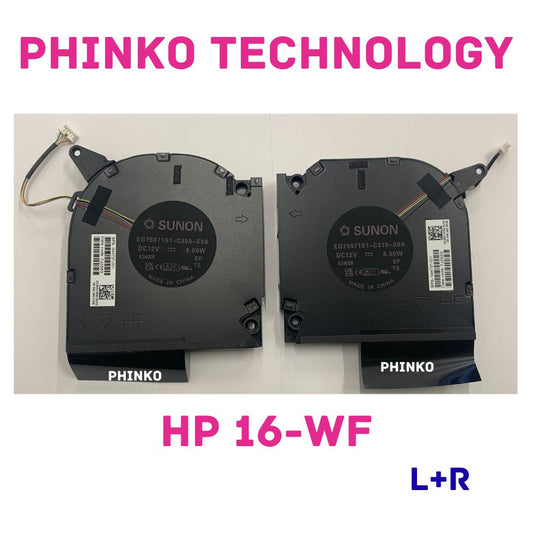 HP OMEN 16-U 16-WF 16-XF TPN-C167 TPN-C168 CPU GPU Cooling Fan 80W 12V