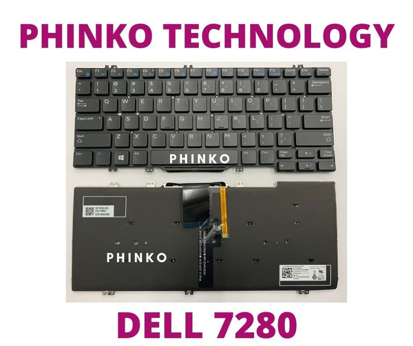 Touche De Rechange DE351 Pour Claviers Dell Latitude 5280, 7280, 7380, 5290...