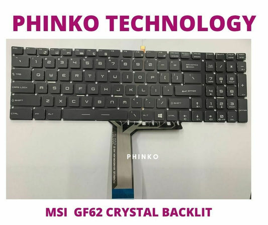 NEW For MSI GF62 GF62VR GP63 GP73 keyboard US Color Backlit Crystal