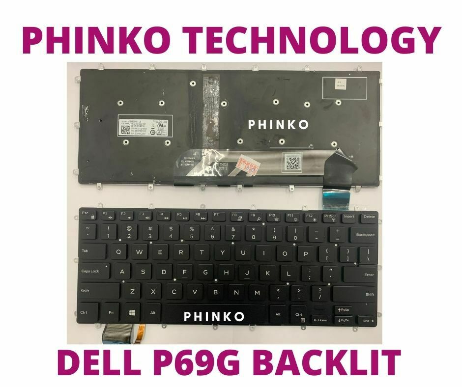 Dell P69G P69G001 P83G P83G001 P58F P58F001 P70F P70F001 US Backlit Keyboard