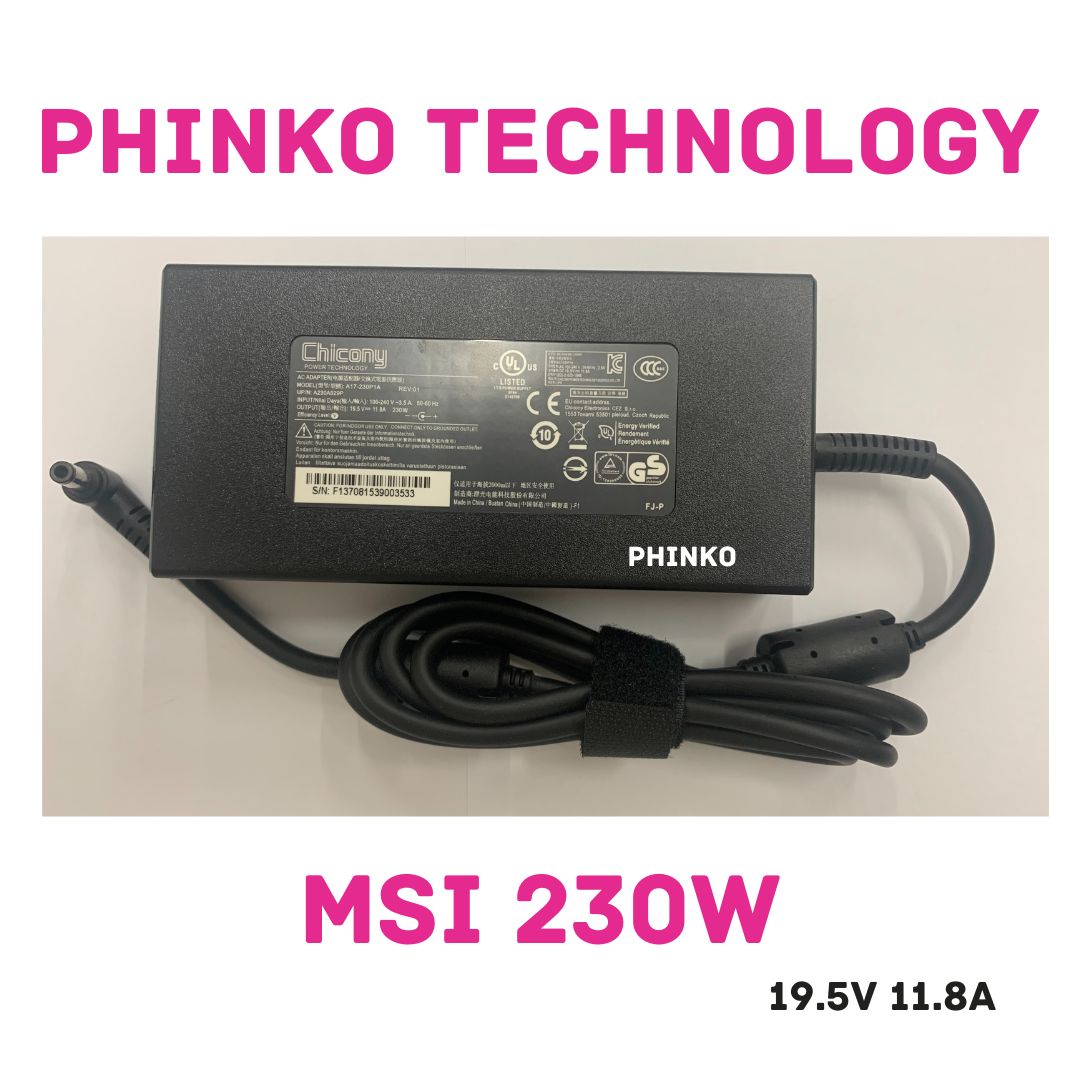 Chicony A17-230P1A 19.5V 11.8A 230W AC Adapter Charger 5.5MM MSI Gigabyte Clevo