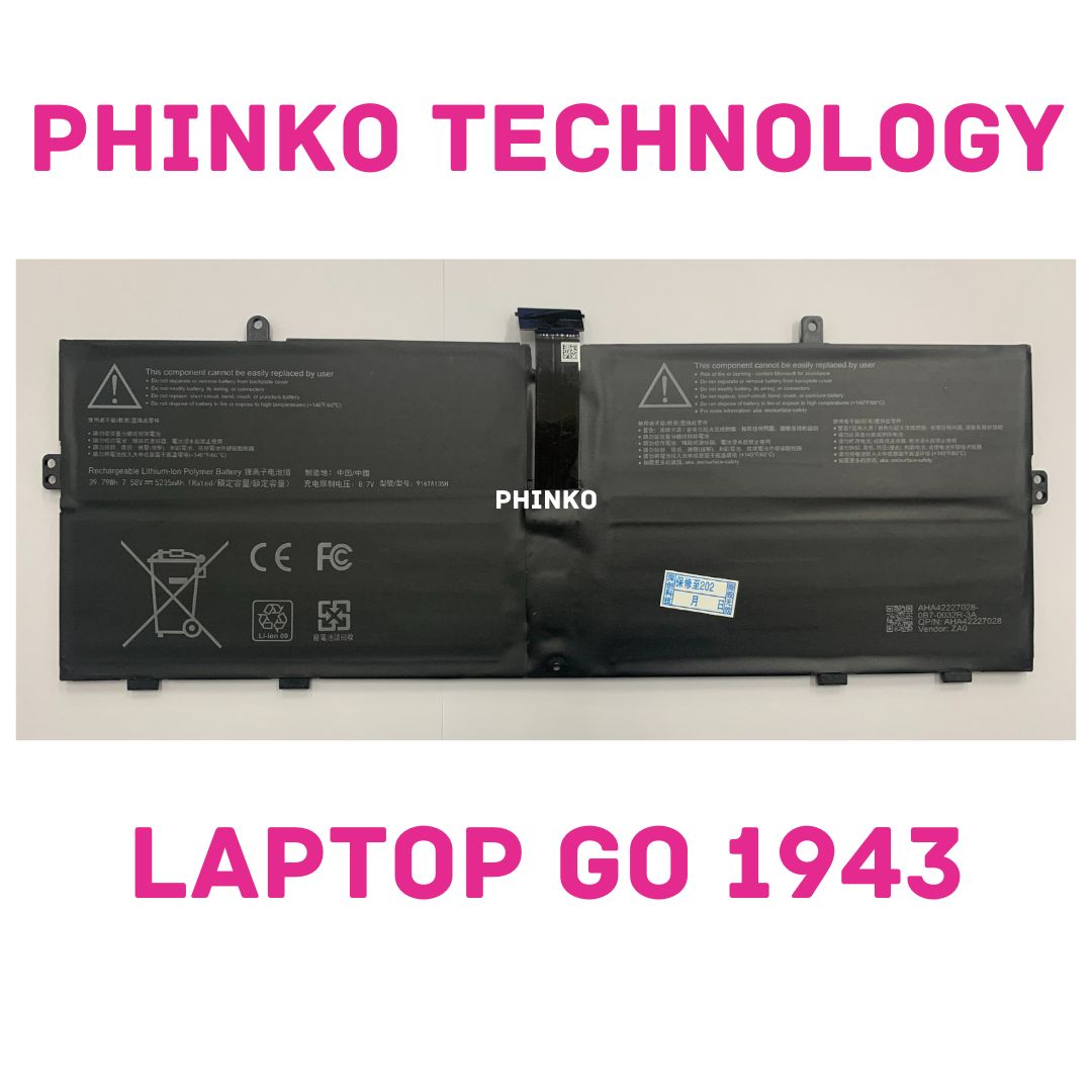 Battery 916TA135H DYNZ02 for Microsoft Surface Laptop Go 1943 12.4"