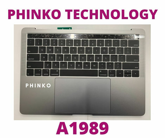 NEW APPLE MACBOOK PRO A1989 GREY FULL PALMREST ASSEMBLY