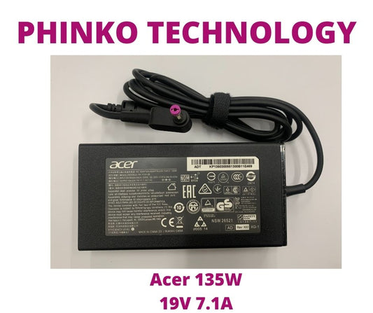 Acer 135W 19V 7.1A Charger Power Original Adapter Charger for NITRO 5 AN515-52