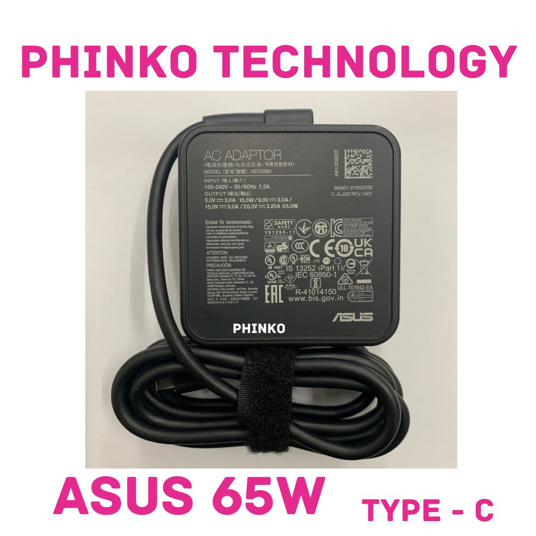 ASUS Genuine AC65-00 65W USB Type-C Laptop Charger UX370UA UX391UA UX490UA