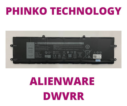 New DWVRR 11.4V 78Wh Laptop Battery for Dell Alienware X15 R1 X17 RTX 3080 P48E