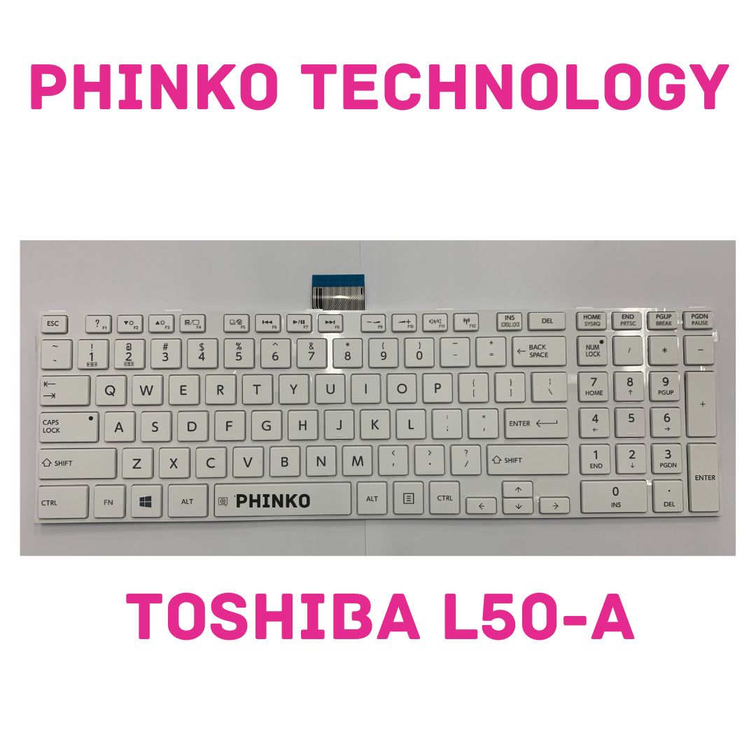 NEW Toshiba Satellite L50 L50D L50-A L50D-A white Keyboard - US