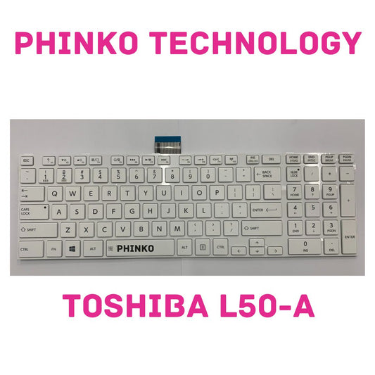 NEW Toshiba Satellite L50 L50D L50-A L50D-A white Keyboard - US