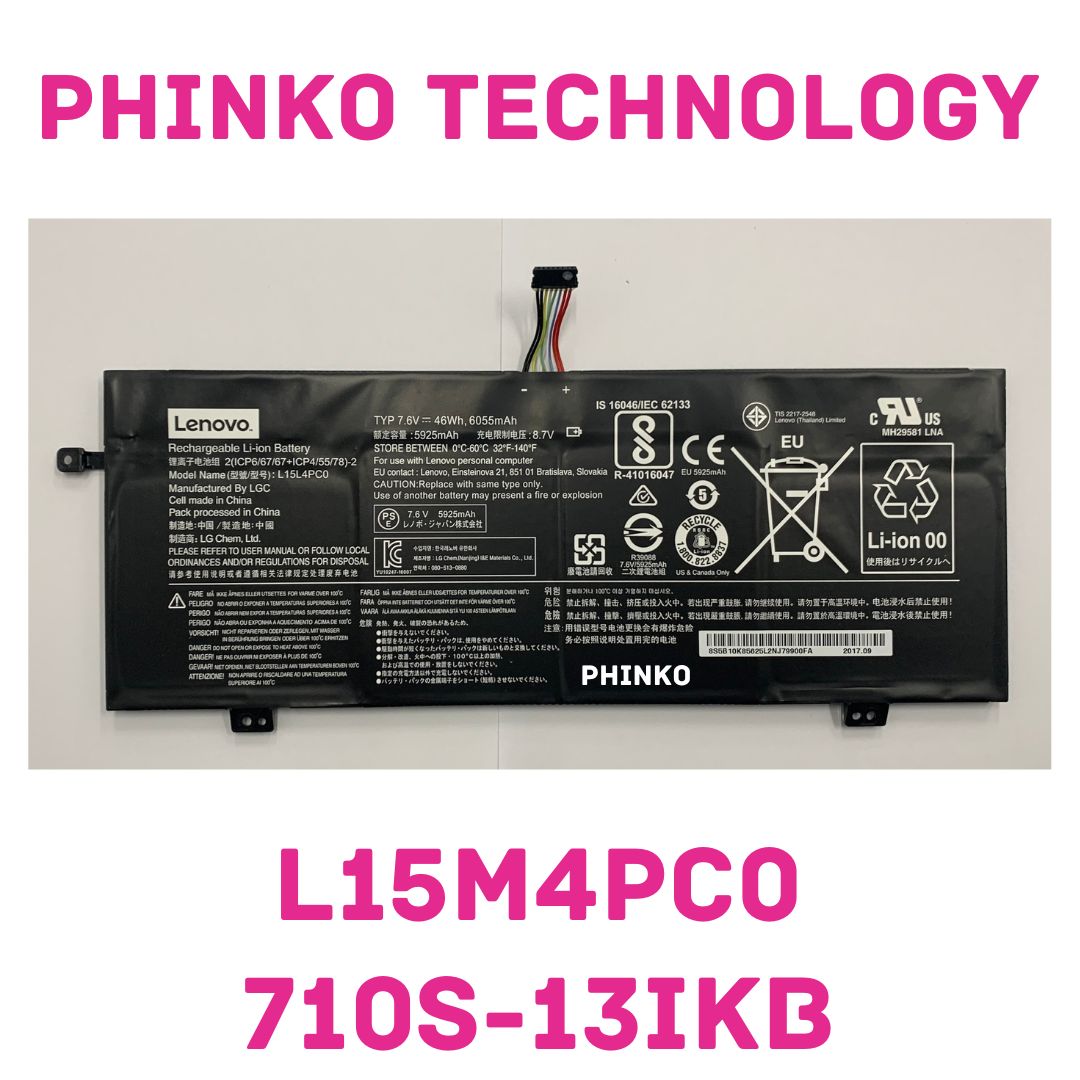 New Battery for Lenovo IdeaPad 710S-13ISK 710S-13IKB L15M4PC0 L15L4PC0 V730-13