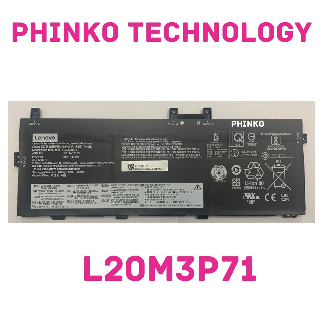 NEW L20M3P71 L20C3P71 Battery Lenovo ThinkPad X13 Yoga 2nd 2021 3rd 2022 P16