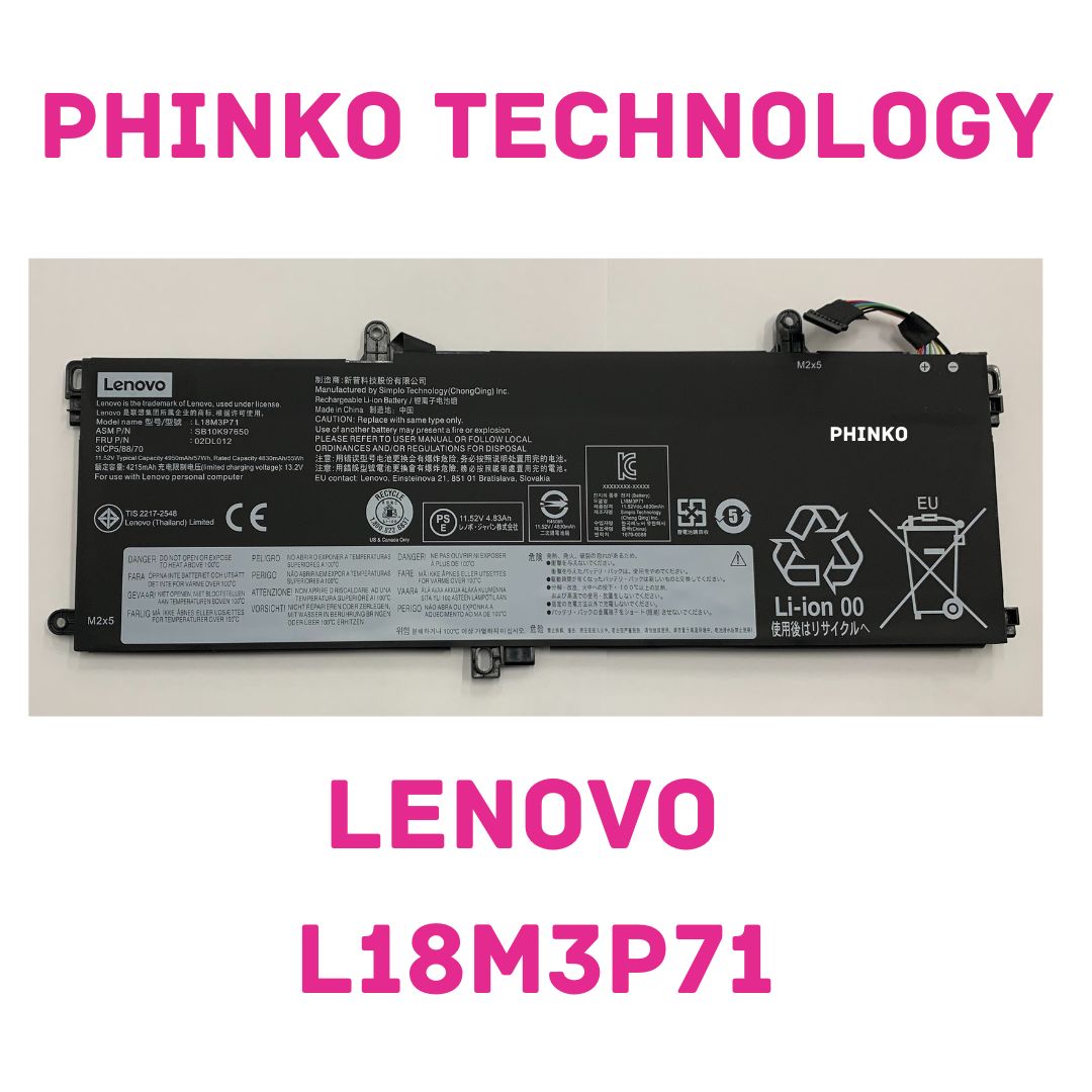 Genuine Battery L18M3P71 L18S3P71 For Lenovo ThinkPad P53S T590 P15S T15 1st Gen