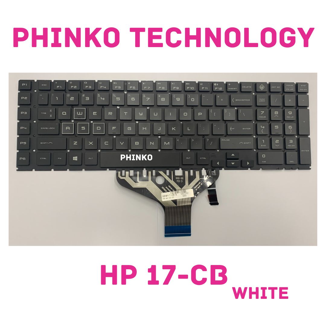 Keyboard for HP17-CB 17-cb0003xx 17-cb0006xx TPN-C144 white backlit