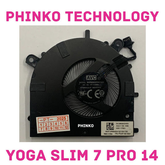 CPU Fan For Lenovo IdeaPad Yoga Slim 7 Pro 14IAP7 82SV DC 5V 0.50A