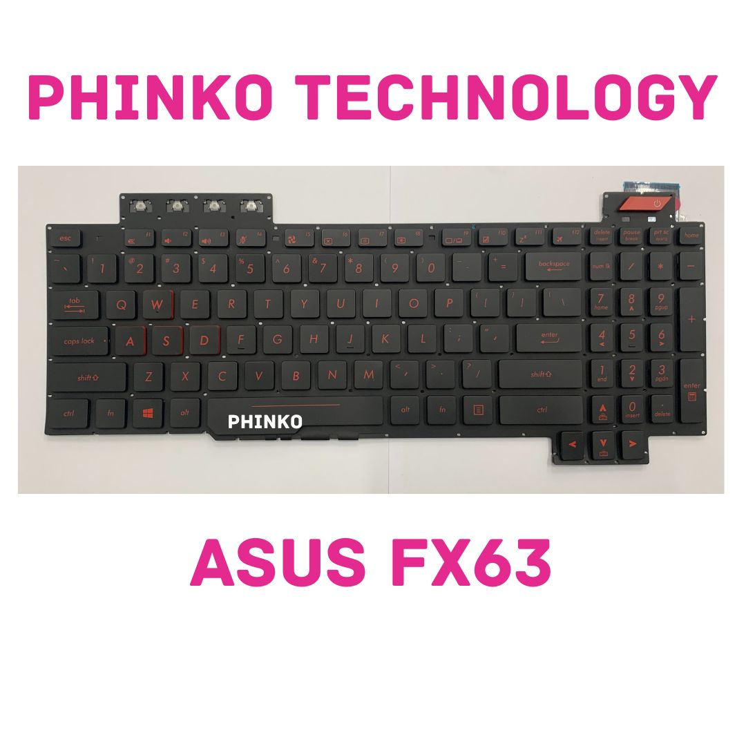 Backlit Red Keyboard ASUS ROG FX63V FX503V FX503VD FX503VM ZX63V ZX63VE GL503VS