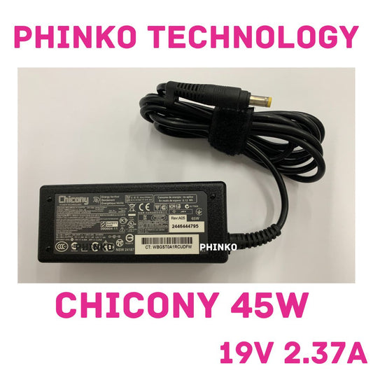 New Chicony 19V 2.37A 45W AC Power supply Adapter Charger A18-045N2A (4.8*1.7mm)