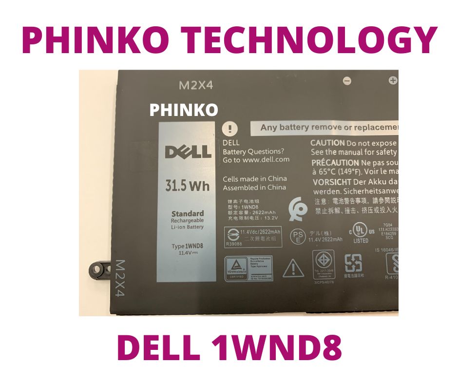 1WND8 11.4V 31.5Wh Battery for Dell Latitude 12 5285 5290 2-in-1 X16TW JT90P