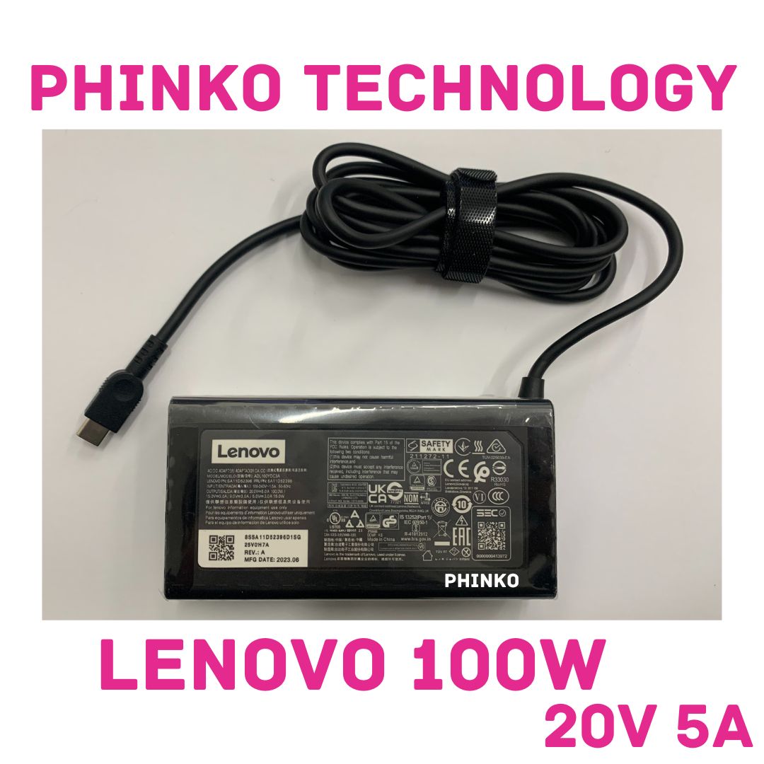 Lenovo 100W USB-C Charger Power Supply ADL100YDC3A 5A11D52398 20V 5A AC Adapter