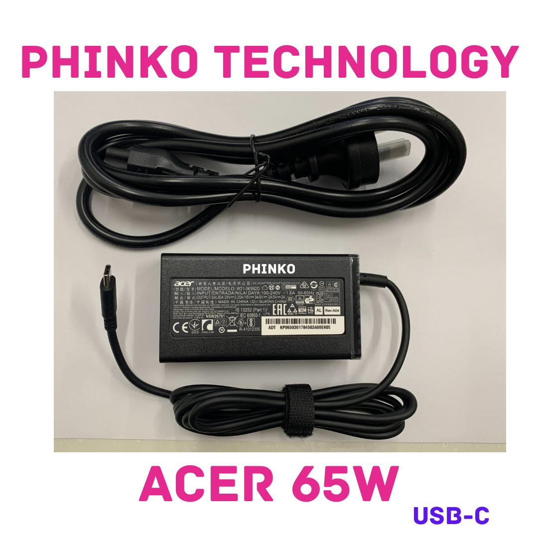 20V 3.25A 65W Type-C Power Adapter For Acer Chromebook 515 CB515-1W Laptop N21Q8