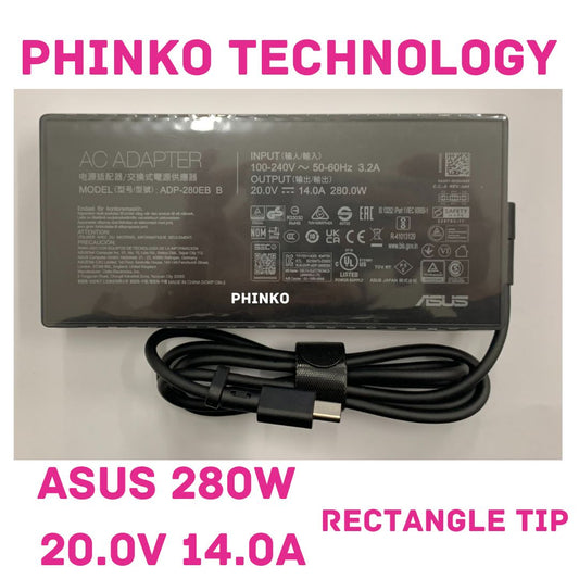 280W 20V 14A AC Adapter Charger For ASUS TUF Gaming F16 (2025) FX608JPR FX608JMR