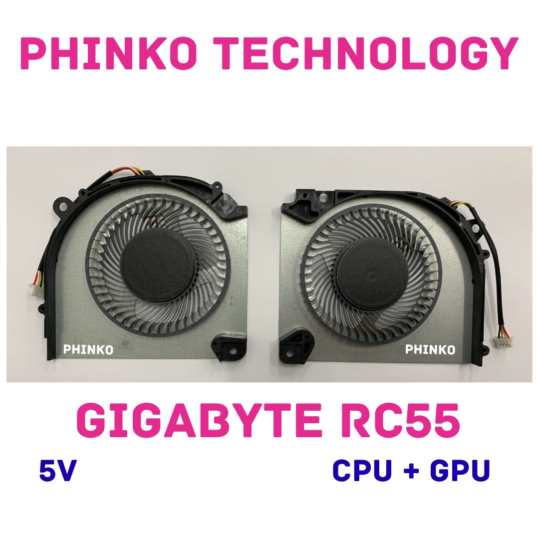 CPU+GPU Cooling Fan for Gigabyte RC55 G5 KE G5 KF G5KE G5KF Gaming Laptop 5v