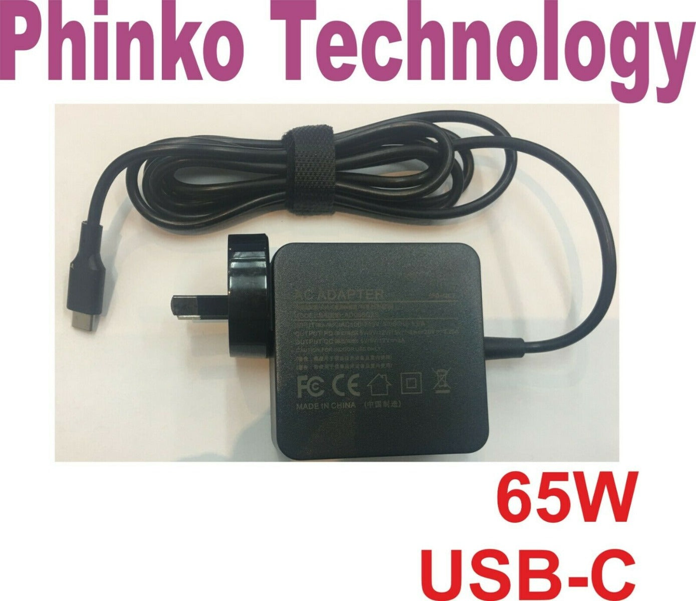 AC Adapter Type C 65W for Asus UX481FL Zenbook Duo 14" Full HD Laptop