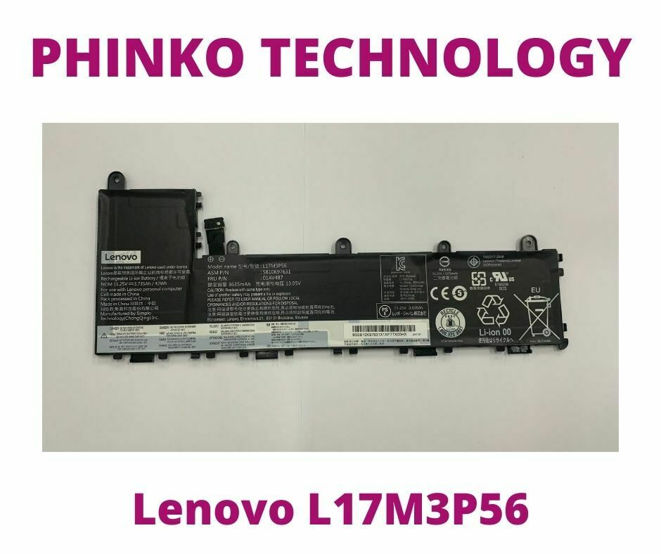 NEW Genuine L17M3P56 Battery for Lenovo L17L3P54 01AV486 01AV487 SB10K97630