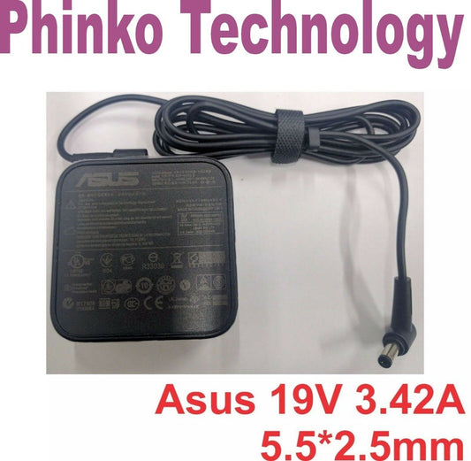 NEW Original Genuine Adapter Charger for Asus Laptops 19V 3.42A 65W 5.5MMX2.5MM
