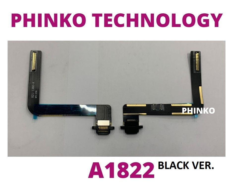 For iPad 9.7 2017 USB Dock Charging Port Connector Flex Cable A1822 A1823 Black